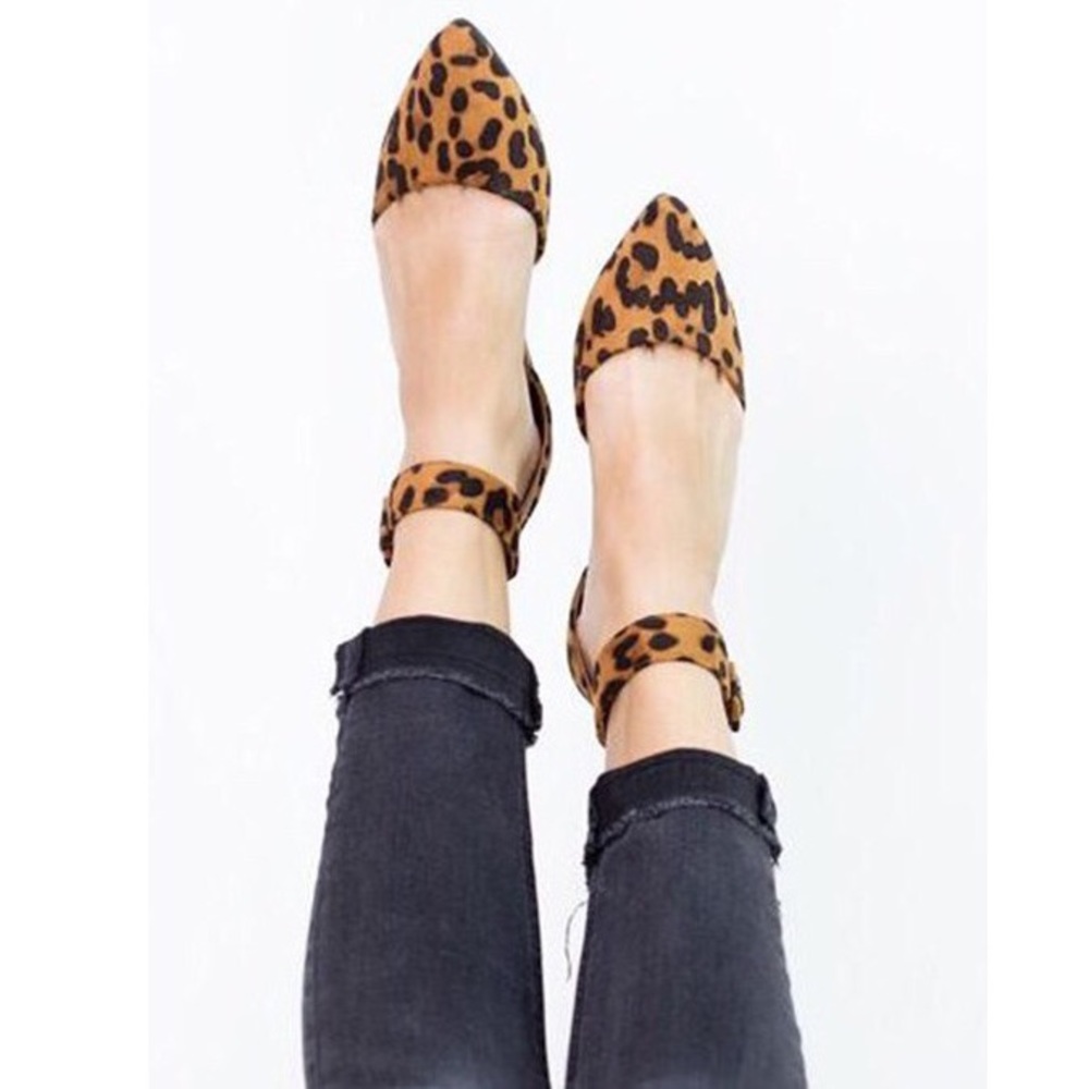 Animal print flats